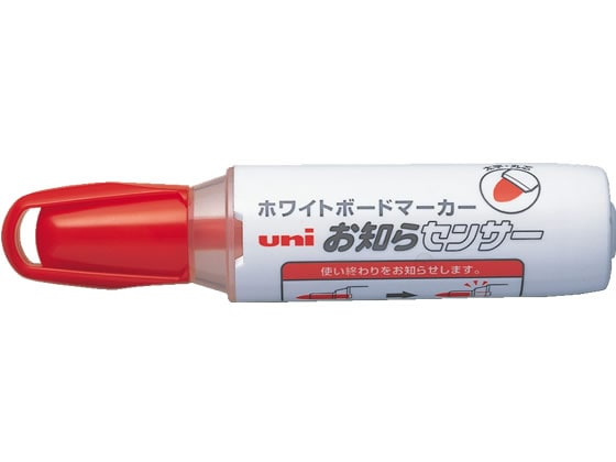三菱鉛筆 ホワイトボードマーカー(お知らセンサー)太字 丸芯 赤 1本(ご注文単位1本)【直送品】