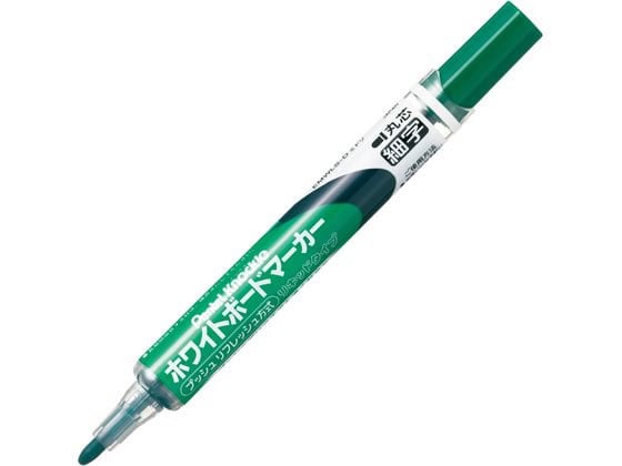 ぺんてる ホワイトボードマーカー ノックル 細字 緑 EMWLS-D 1本(ご注文単位1本)【直送品】