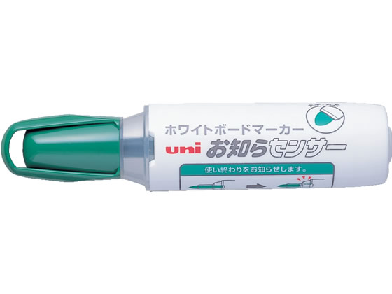 三菱鉛筆 ホワイトボードマーカー(お知らセンサー)太字 丸芯 緑 1本（ご注文単位1本)【直送品】