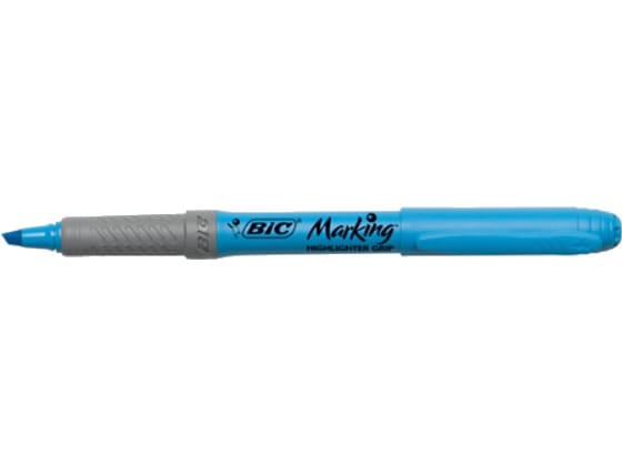 BIC マーキングハイライターグリップ ブルー BRIGRIP12BLU 1本（ご注文単位1本)【直送品】