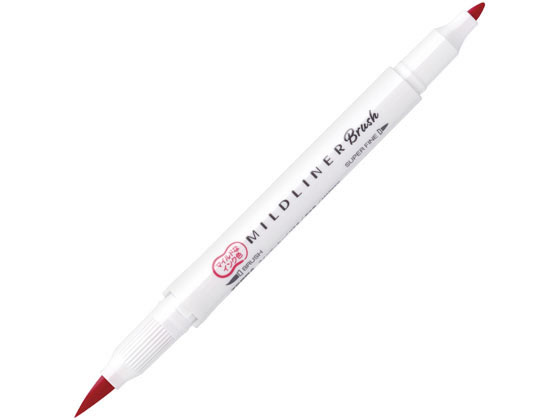 ゼブラ マイルドライナーブラッシュ マイルドレッド WFT8-MR 1本(ご注文単位1本)【直送品】