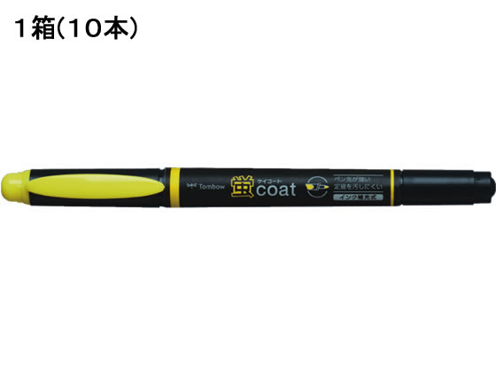 トンボ鉛筆 蛍コート 黄 10本 WA-TC91 1箱(ご注文単位1箱)【直送品】