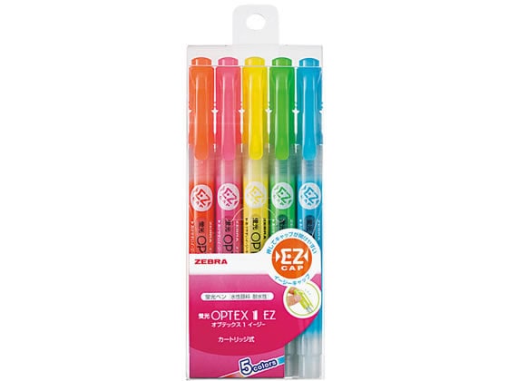 ゼブラ 蛍光オプテックス1 EZ 5色セット WKS11-5C 1セット（ご注文単位1セット)【直送品】