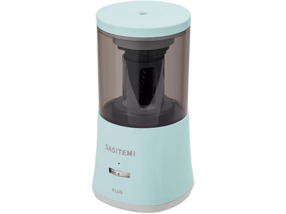 プラス 鉛筆削り 全自動 SASITEMI サシテミ ブルー 84017 1個（ご注文単位1個)【直送品】