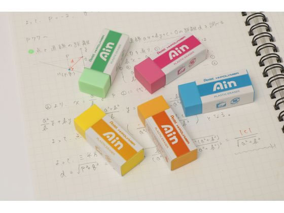 ぺんてる アイン消しゴム 軽く消せるタイプ 小 カラー5個パック 1