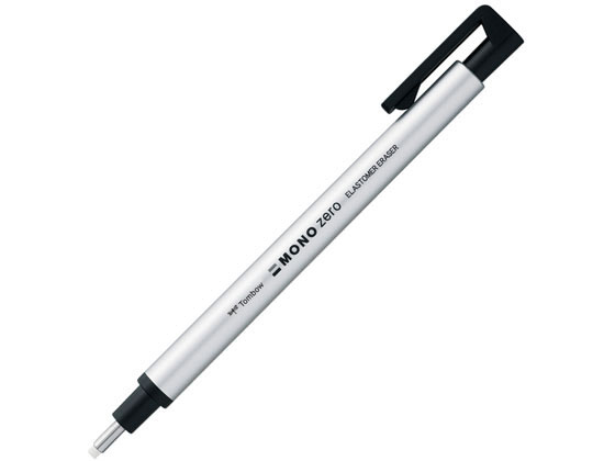 トンボ鉛筆 ホルダー 消しゴム モノゼロ 丸型 シルバー EH-KUR04 1個（ご注文単位1個)【直送品】