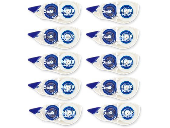 プラス ホワイパープッシュプル 5mm ブルー 10個 1箱（ご注文単位1箱)【直送品】