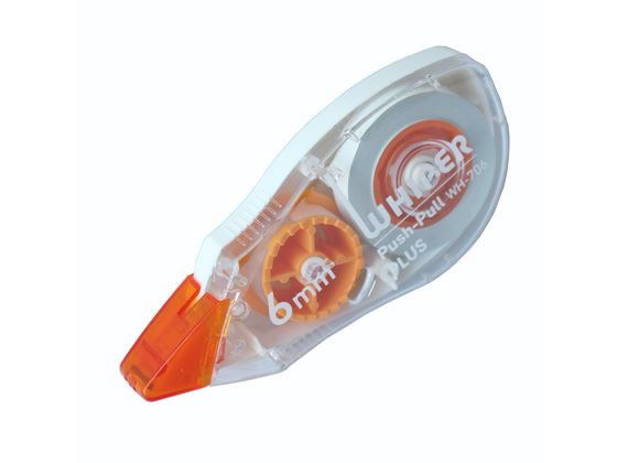 プラス ホワイパープッシュプル 6mm オレンジ WH-706 49-963 1個（ご注文単位1個)【直送品】