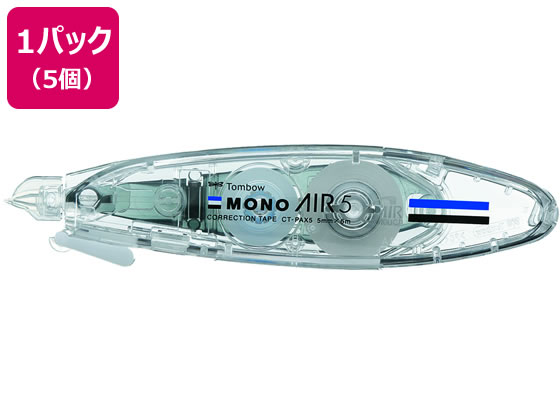 トンボ鉛筆 修正テープ モノエアーペンタイプ 詰替式 5mm 5個 1箱(ご注文単位1箱)【直送品】