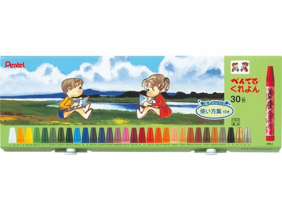 ぺんてる ぺんてるくれよん 30色 PTCR-30 1箱(ご注文単位1箱)【直送品】