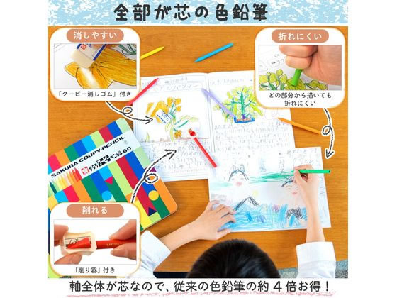 サクラ クーピーペンシル 24色セット(缶入) FY24 1セット(ご注文単位1セット)【直送品】