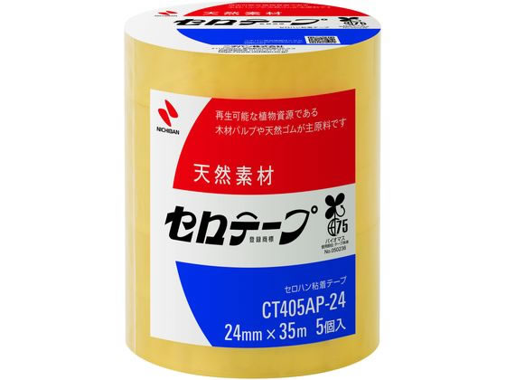ニチバン セロテープ 大巻 24mm×35m 5巻 CT405AP-24 1束(ご注文単位1束)【直送品】
