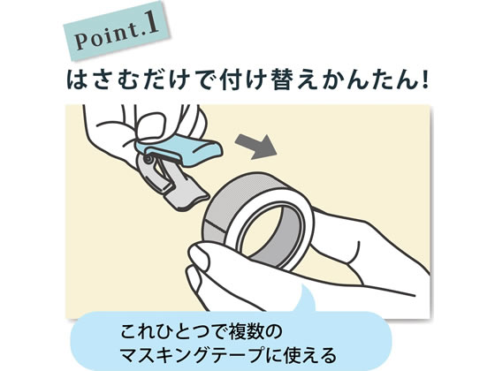 コクヨ テープカッターカルカット クリップタイプ小巻10～15mm幅用ライトピンク 1個（ご注文単位1個)【直送品】