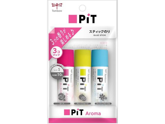 トンボ鉛筆 スティックのり ピットハイパワーS 3本パック HCB-312X 1パック(ご注文単位1パック)【直送品】