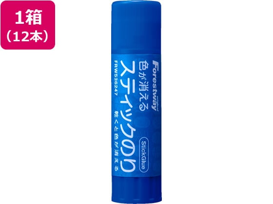 Forestway 色が消えるスティックのり 25g 12本 1箱(ご注文単位1箱)【直送品】