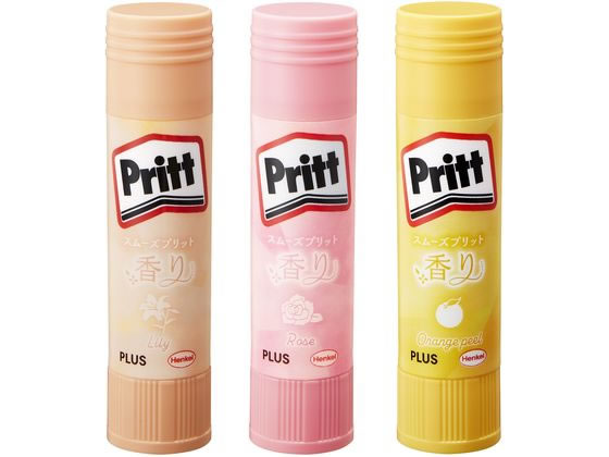 プラス スティックのり 香りプリット 約10g アソート 3本 NS-721FR 1パック(ご注文単位1パック)【直送品】