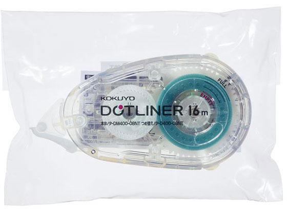 コクヨ ドットライナー しっかり貼るタイプ 本体 16m 透明 1個(ご注文単位1個)【直送品】