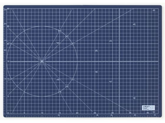 オルファ ふたつ折りカッターマット A3 ネイビー 223BSNV 1枚（ご注文単位1枚)【直送品】
