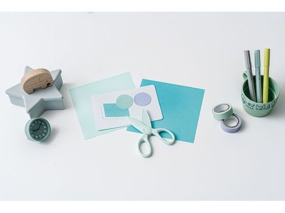 コクヨ コクヨのはじめてハサミ パステルミント ハサ-500LG 1本（ご注文単位1本)【直送品】