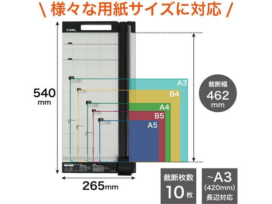 カール事務器 ディスクカッター A3対応 10枚裁断 DC-2A3NA 1台(ご注文単位1台)【直送品】