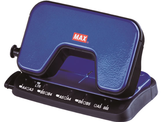 マックス 軽あけパンチ SCOOVA 15枚あけ ブルー DP-15T/B 1個(ご注文単位1個)【直送品】
