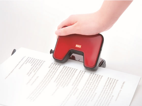 マックス 軽あけパンチ SCOOVA 25枚あけ ホワイト DP-25T／W 1個（ご注文単位1個)【直送品】