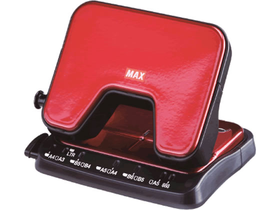 マックス 軽あけパンチ SCOOVA 25枚あけ レッド DP-25T/R 1個(ご注文単位1個)【直送品】