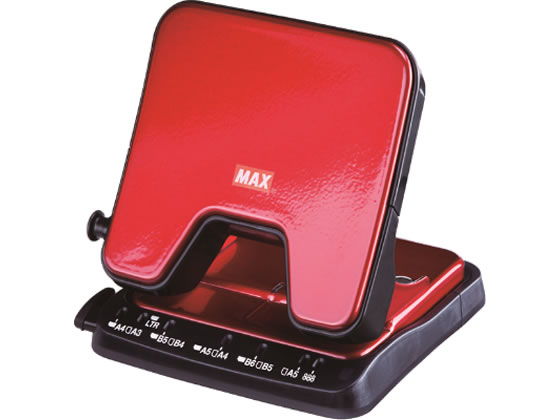 マックス 軽あけパンチ SCOOVA 35枚あけ レッド DP-35T/R 1個(ご注文単位1個)【直送品】