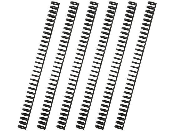カール事務器 ルーズリング 14mm ブラック 6本入 LR-14-K 1袋（ご注文単位1袋)【直送品】