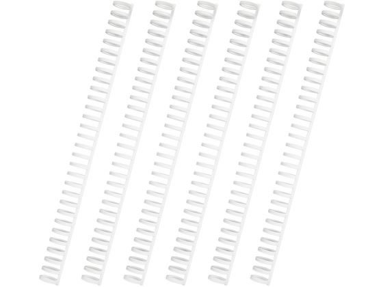カール事務器 ルーズリング 14mm ホワイト 6本入 LR-14-W 1袋（ご注文単位1袋)【直送品】