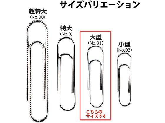プラス クリップ ゼムクリップ NO.1 約1000個 CP-305 43-206 1箱（ご