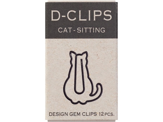 デザインフィル ディークリップス ミニボックス 座りネコ柄A 43349006 1箱(ご注文単位1箱)【直送品】