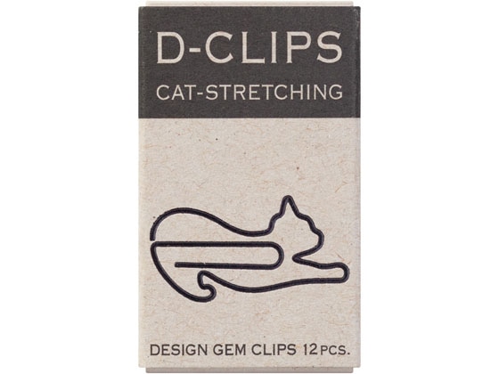 デザインフィル ディークリップス ミニボックス 伸びネコ柄A 43350006 1箱(ご注文単位1箱)【直送品】