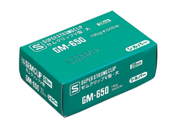 ソニック Vゼムクリップ 大 シルバー GM-650 1箱(ご注文単位1箱)【直送品】