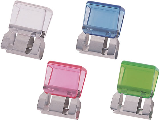 オート スライドクリッパーL クリアカラー4色 7個 SLP-380L 1パック(ご注文単位1パック)【直送品】