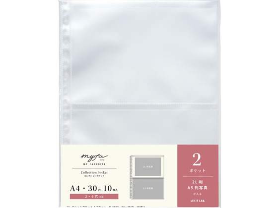 リヒトラブ myfa コレクションポケット 2ポケット 10枚 N-3302 1組（ご注文単位1組)【直送品】