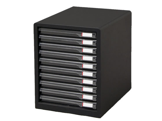 アイリスオーヤマ レターケース スリムタイプ浅型10段ダークグレー L-10SR 1個(ご注文単位1個)【直送品】