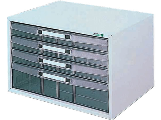 ナカバヤシ アバンテレターケース A4ヨコ 浅3段・深1段 シロ AL-W4W 1個(ご注文単位1個)【直送品】