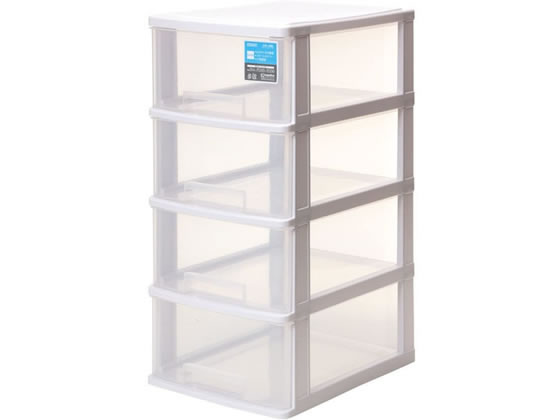 サンコープラスチック ストッキー 深型4段 SA-440 1個(ご注文単位1個)【直送品】