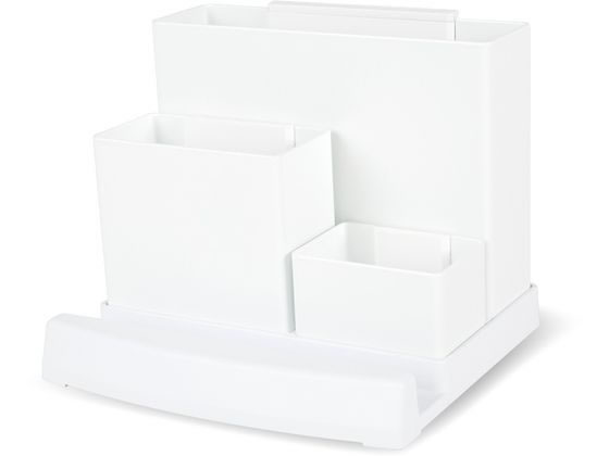 カール事務器 デスクオーガナイザー スチール製 ホワイト TS-003-W 1個(ご注文単位1個)【直送品】