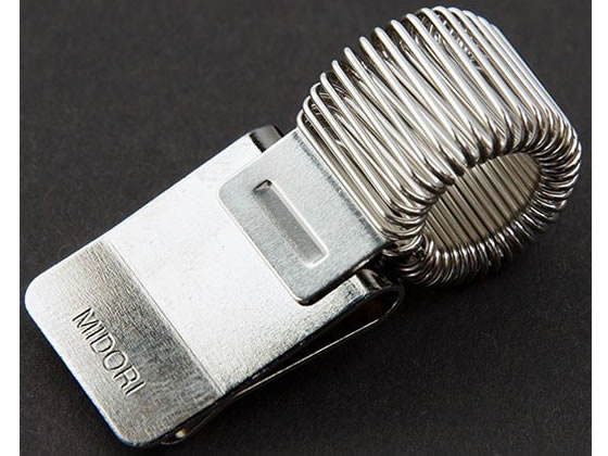 ミドリ ミニクリップペンホルダー シルバー 82220006 1個(ご注文単位1個)【直送品】