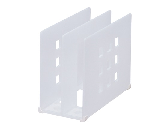 リヒトラブ 仕切りラック S 100mm幅 乳白 A7320-1 1個（ご注文単位1個)【直送品】