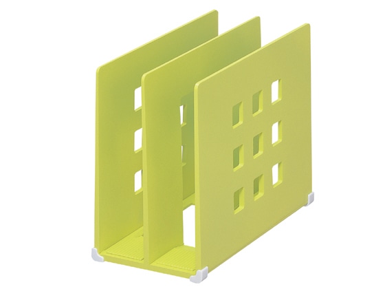 リヒトラブ 仕切りラック S 100mm幅 黄緑 A7320-6 1個（ご注文単位1個)【直送品】