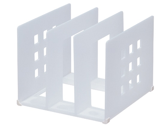 リヒトラブ 仕切りラック L 200mm幅 乳白 A7321-1 1個（ご注文単位1個)【直送品】