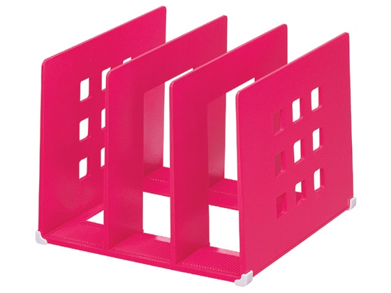 リヒトラブ 仕切りラック L 200mm幅 赤 A7321-3 1個（ご注文単位1個)【直送品】