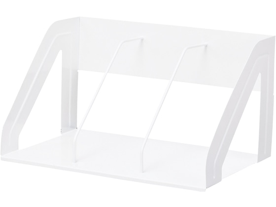 リヒトラブ ブックスタンド 幅390mm 白 A-7345-0 1個（ご注文単位1個)【直送品】