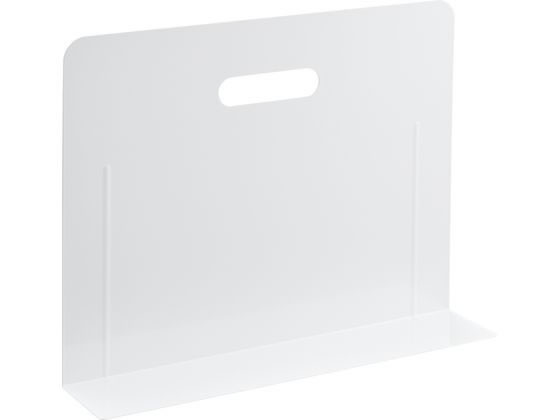 リヒトラブ ブックエンド スーパーワイドタイプ マグネット付 白 A7353-0 1個（ご注文単位1個)【直送品】