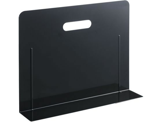 リヒトラブ ブックエンド スーパーワイドタイプ マグネット付 黒 A7353-24 1個（ご注文単位1個)【直送品】
