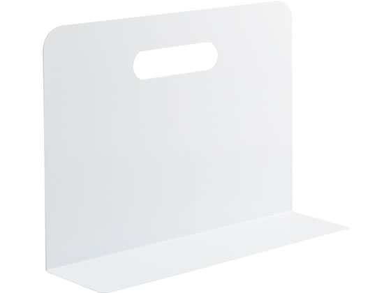 リヒトラブ ブックエンド・ワイドタイプ(マグネット付) 白 A7352-0 1個（ご注文単位1個)【直送品】