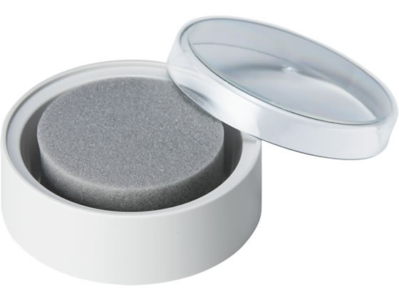 シヤチハタ 抗菌剤入り事務用スポンジ丸型(フタ付) MSK-1EC 1個(ご注文単位1個)【直送品】